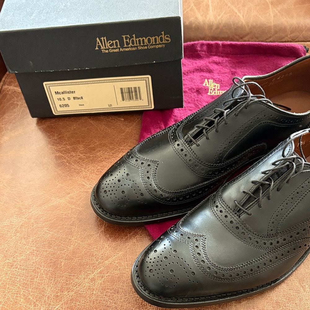 Allen Edmonds McAllister Dress Shoes, Size 10.5D, Excellent Used Condition
